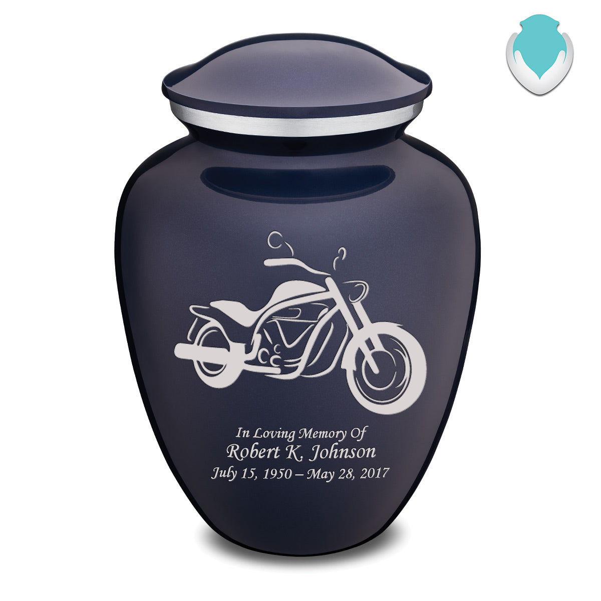 Adult Embrace Cobalt Motorcycle Cremation Urn