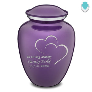 Adult Embrace Purple Hearts Cremation Urn
