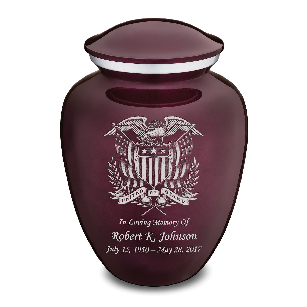 Adult Embrace Cherry Purple American Glory Cremation Urn