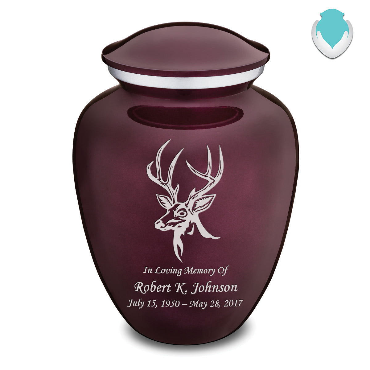 Adult Embrace Cherry Purple Deer Cremation Urn
