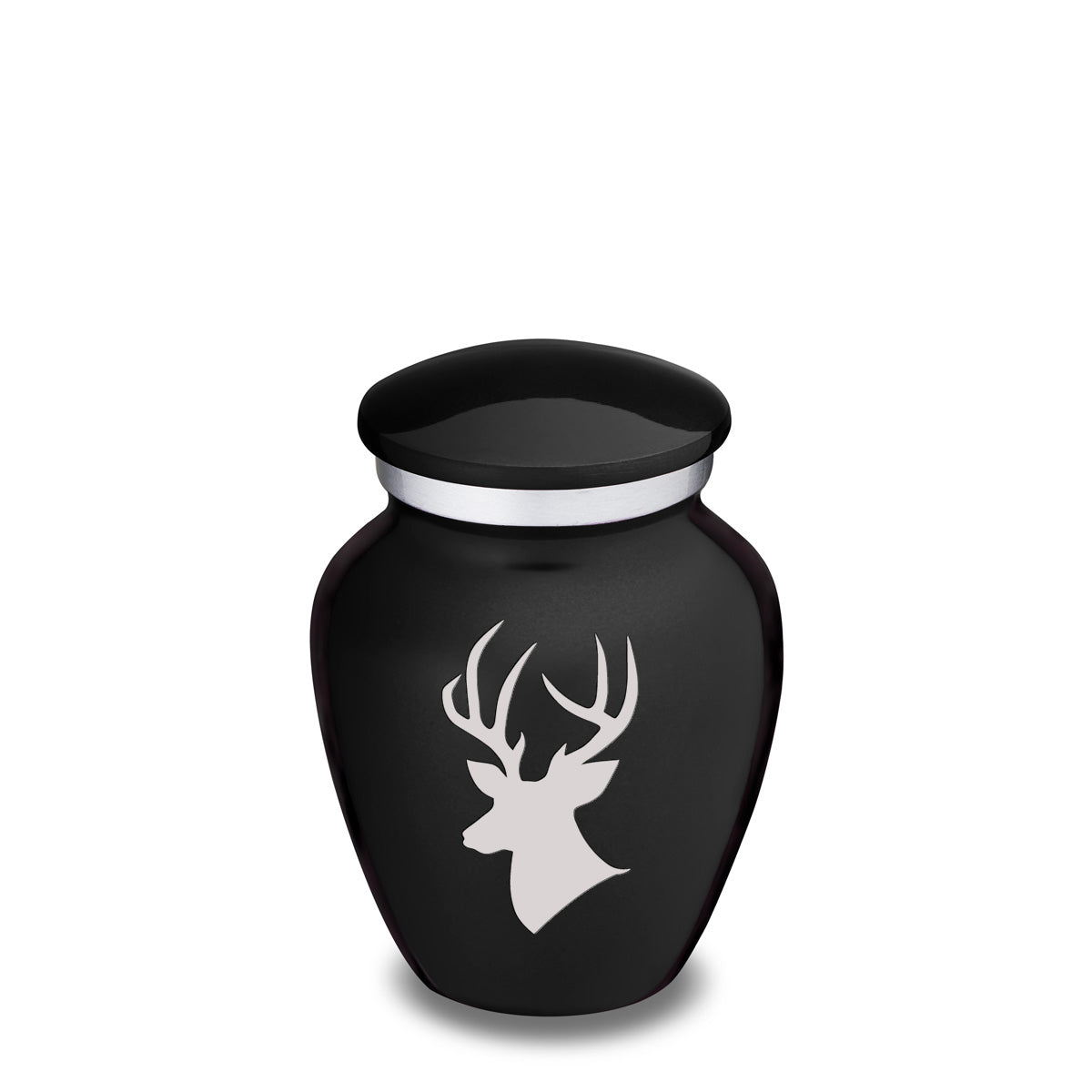 Keepsake Embrace Black Deer Cremation Urn