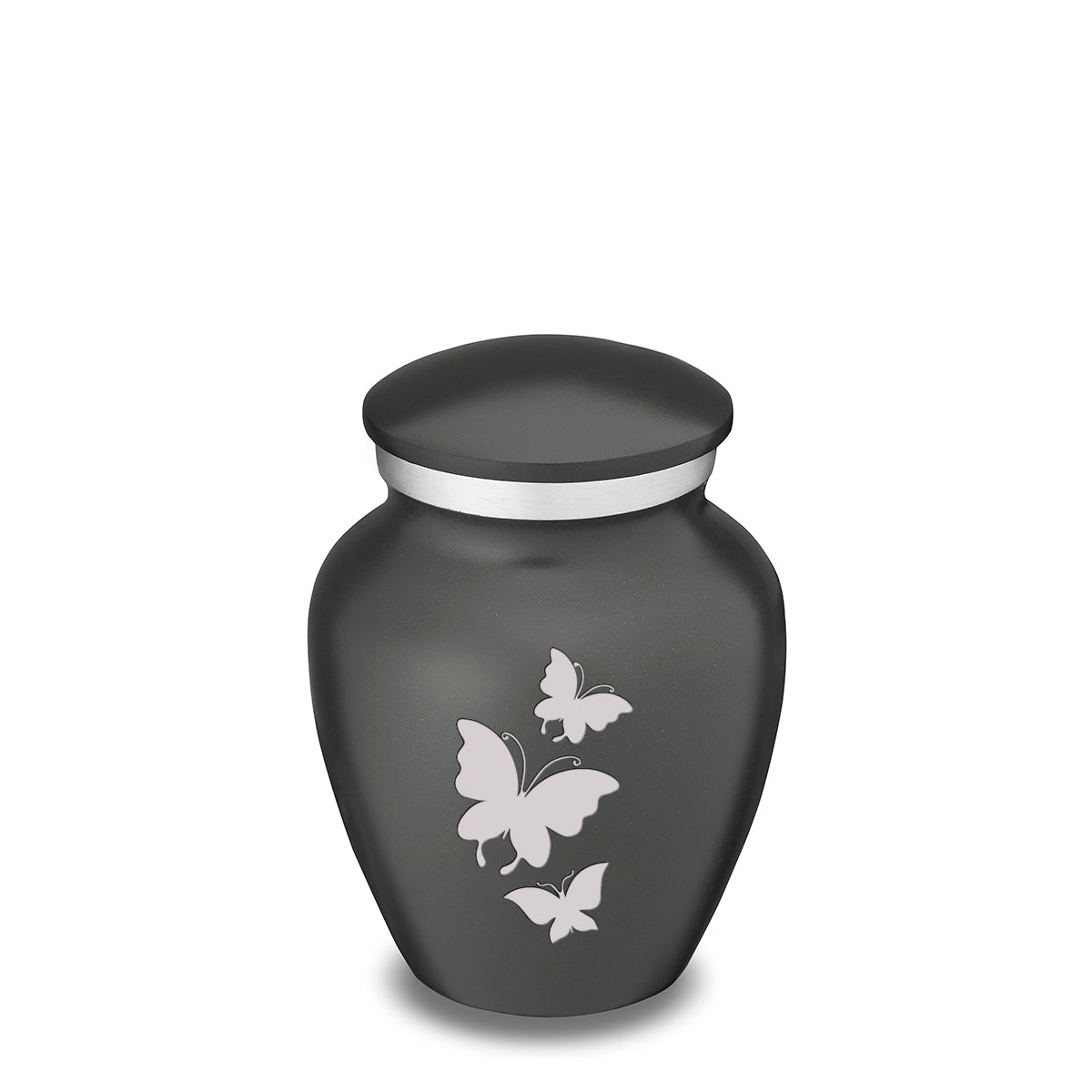 Keepsake Embrace Charcoal Butterflies Cremation Urn