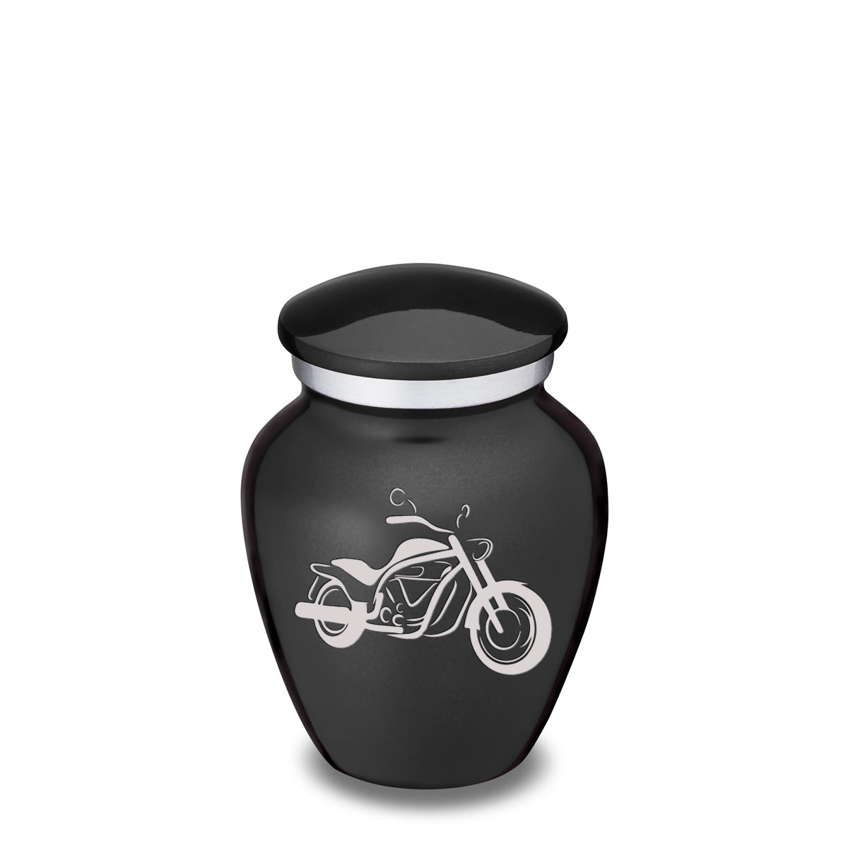 Keepsake Embrace Charcoal Motorcycle Cremation Urn