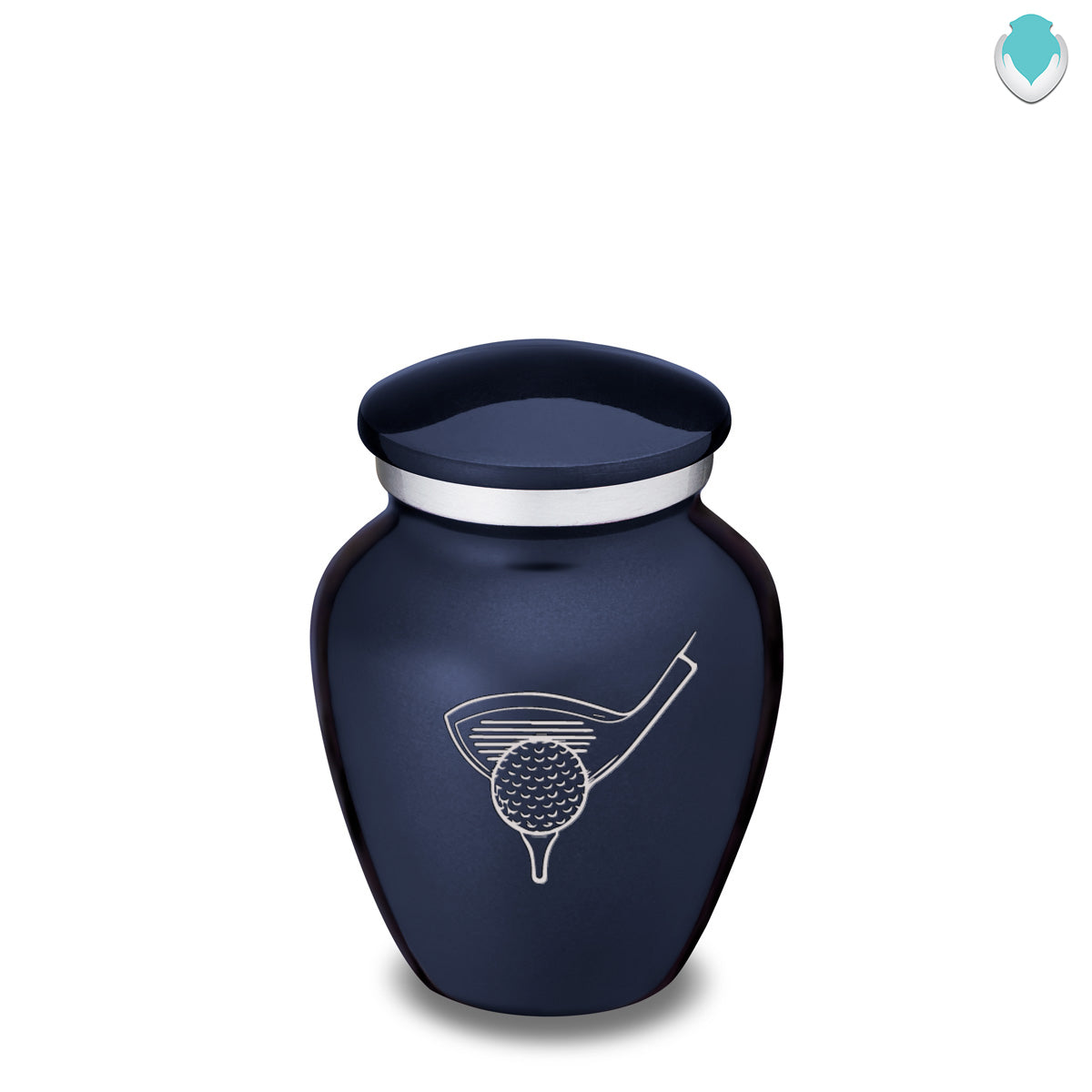 Keepsake Embrace Cobalt Blue Golfer Cremation Urn