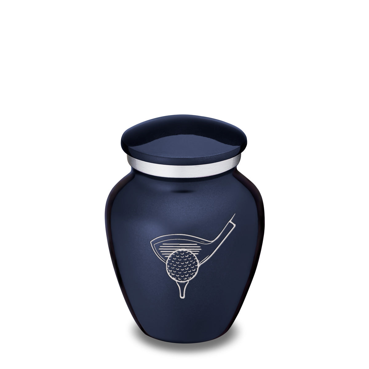 Keepsake Embrace Cobalt Blue Golfer Cremation Urn