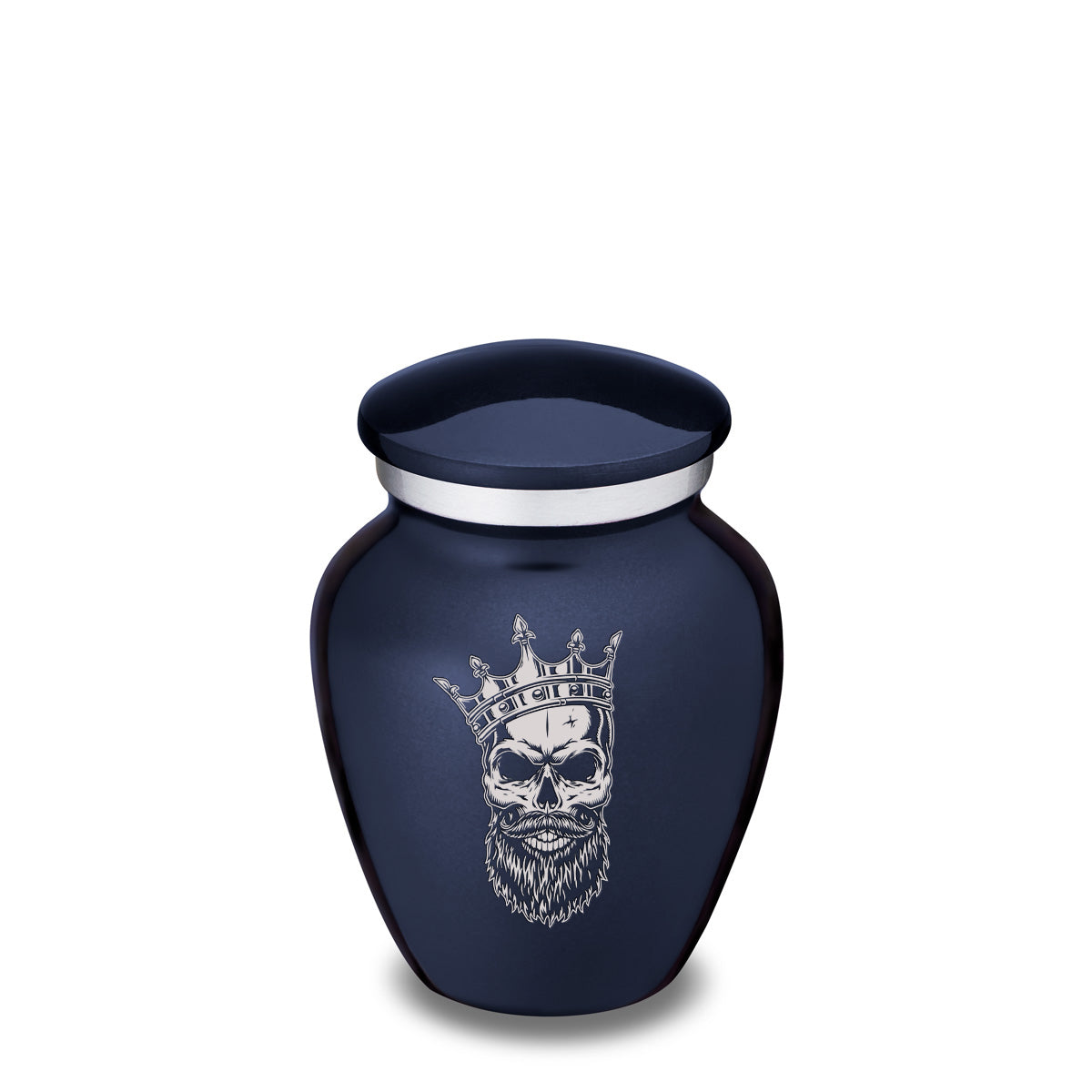 Keepsake Embrace Cobalt Blue Skull Cremation Urn