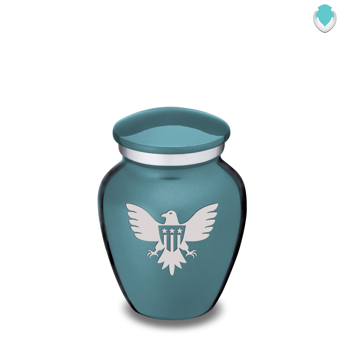 Keepsake Embrace Teal American Glory Cremation Urn