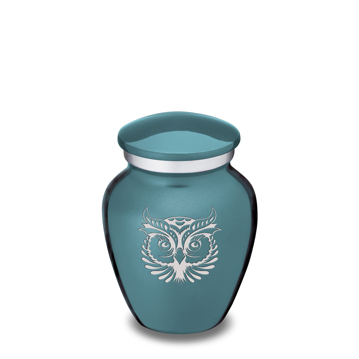 Keepsake Embrace Teal Owl Cremation Urn