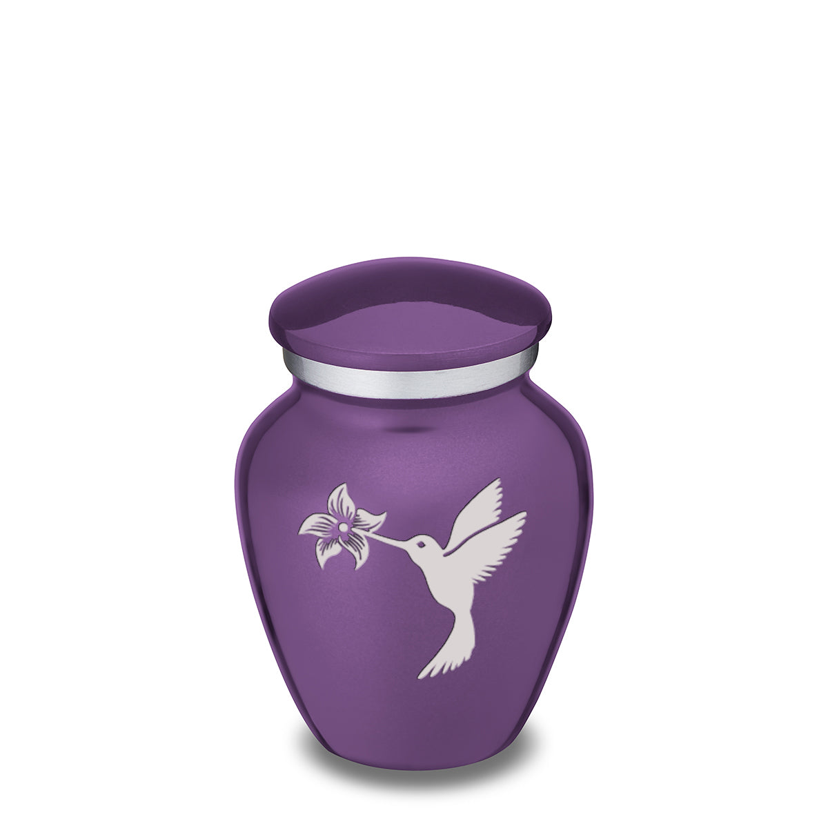 Keepsake Embrace Purple Hummingbird Cremation Urn