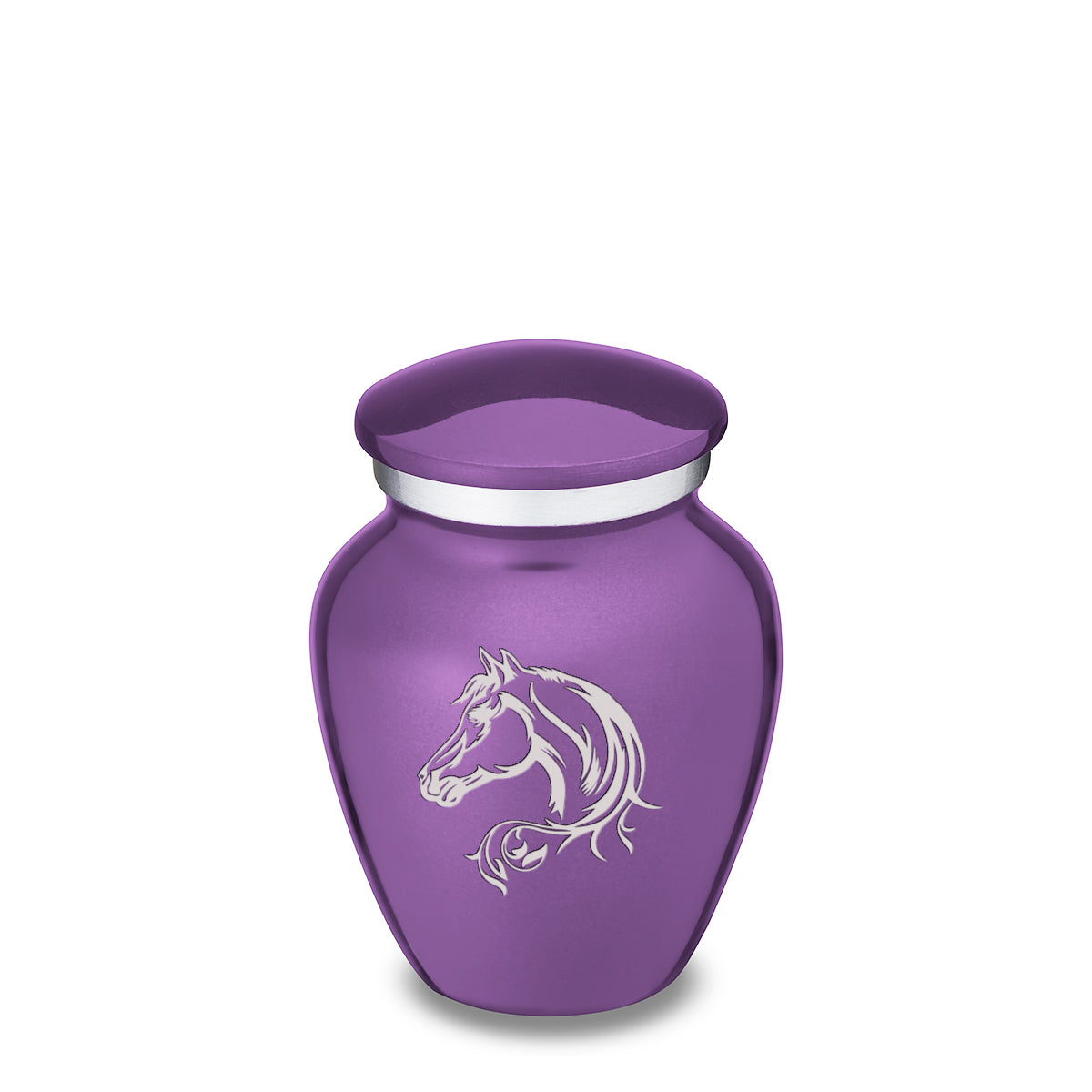 Keepsake Embrace Purple Horse Cremation Urn