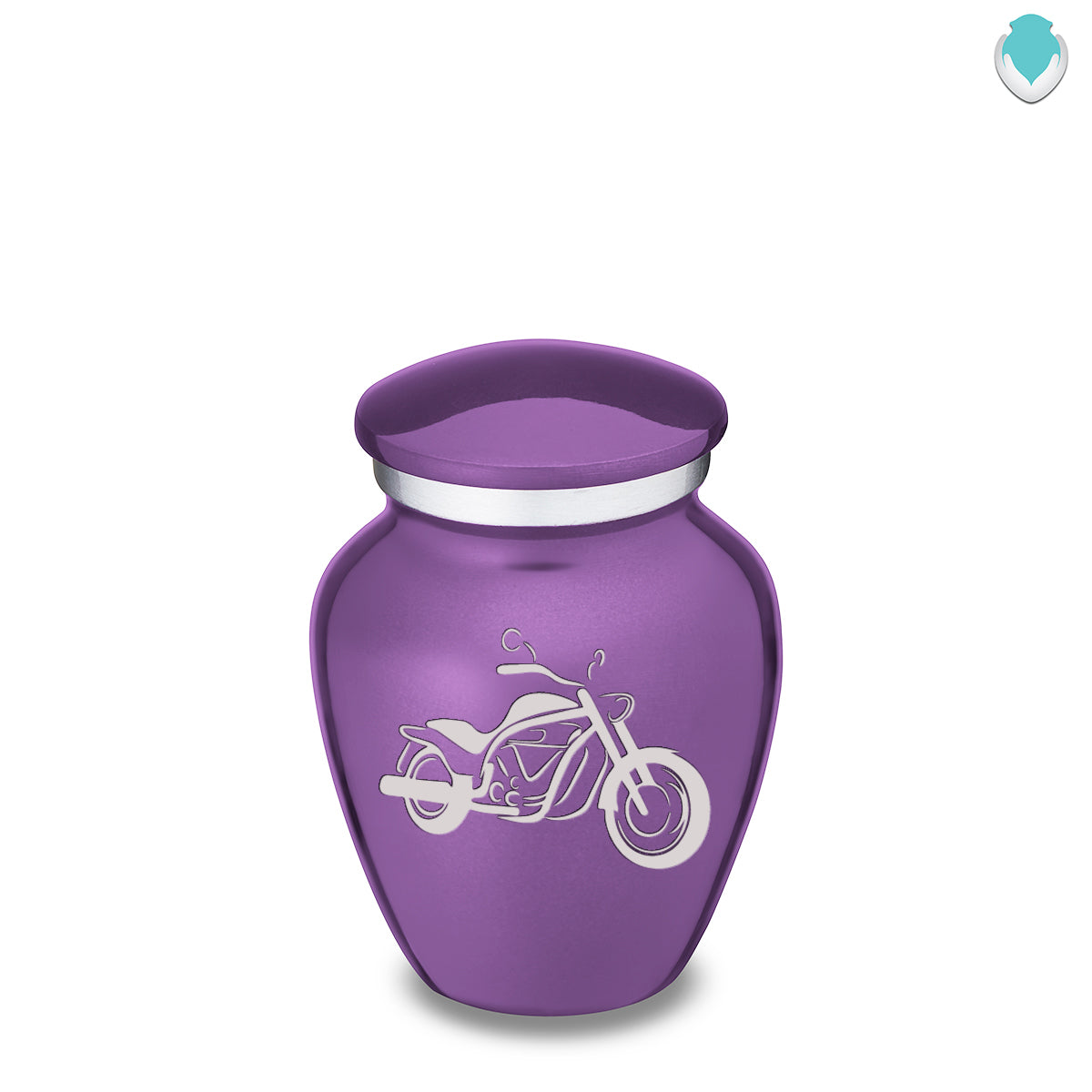 Keepsake Embrace Purple Motorcycle Cremation Urn