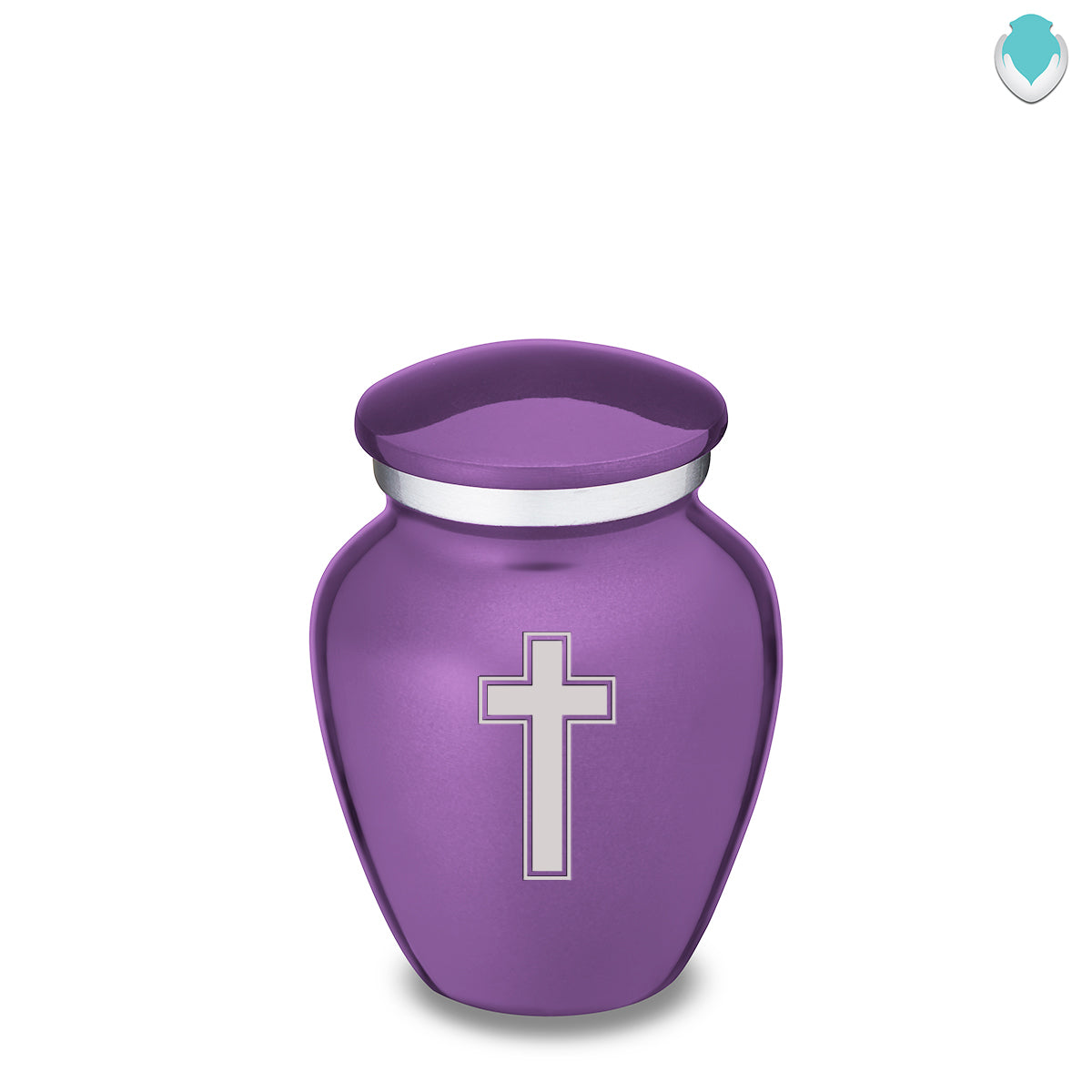 Keepsake Embrace Purple Simple Cross Cremation Urn