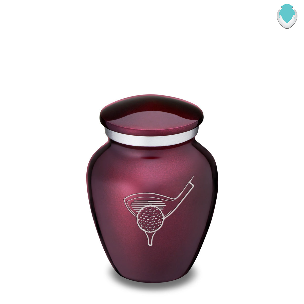 Keepsake Embrace Cherry Purple Golfer Cremation Urn