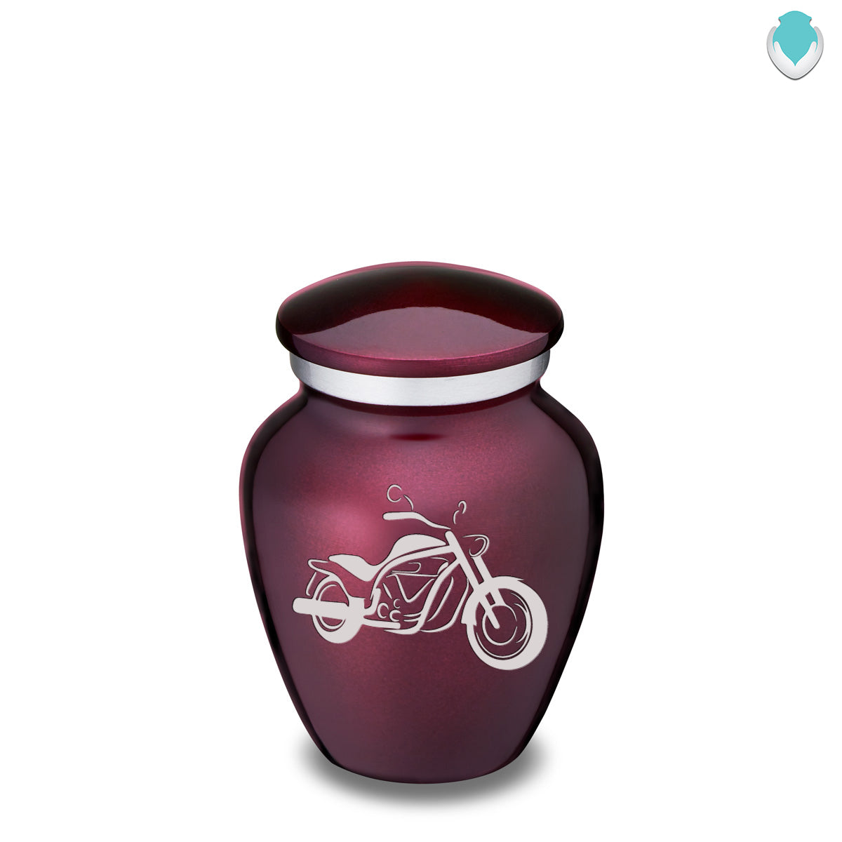 Keepsake Embrace Cherry Purple Motorcycle Cremation Urn