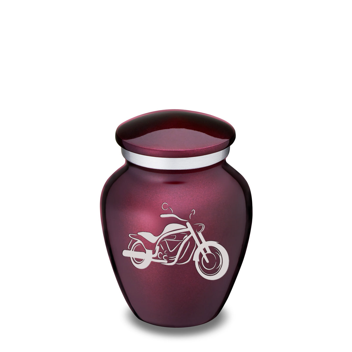 Keepsake Embrace Cherry Purple Motorcycle Cremation Urn