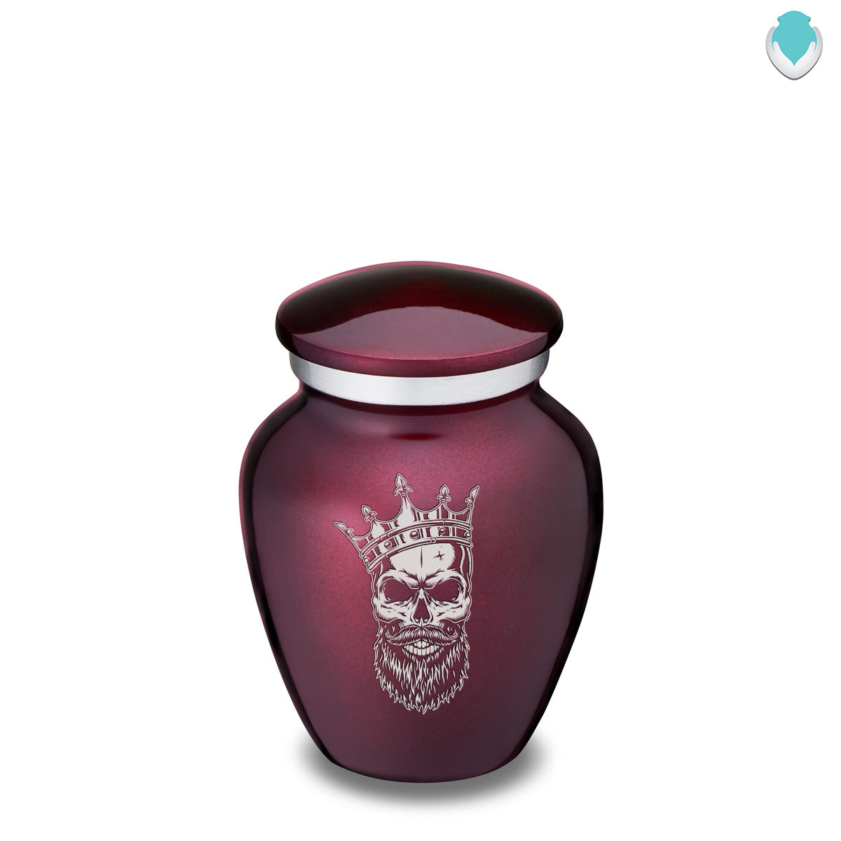 Keepsake Embrace Cherry Purple Skull Cremation Urn