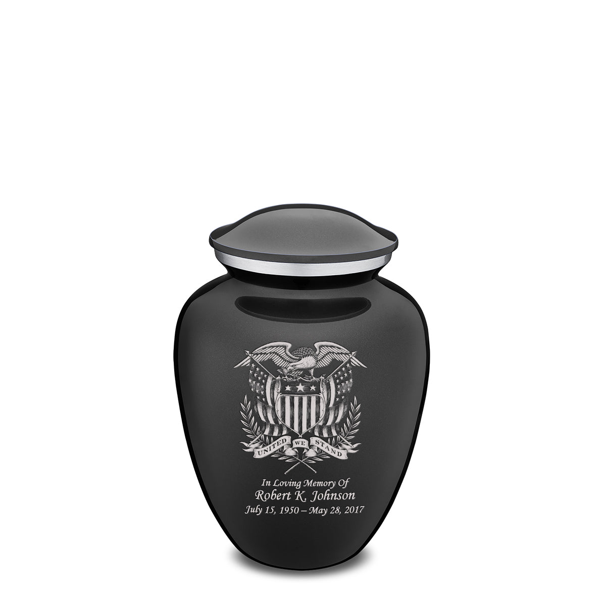 Medium Embrace Charcoal American Glory Cremation Urn
