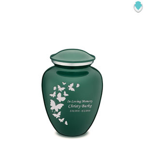 Medium Embrace Green Butterfly Cremation Urn