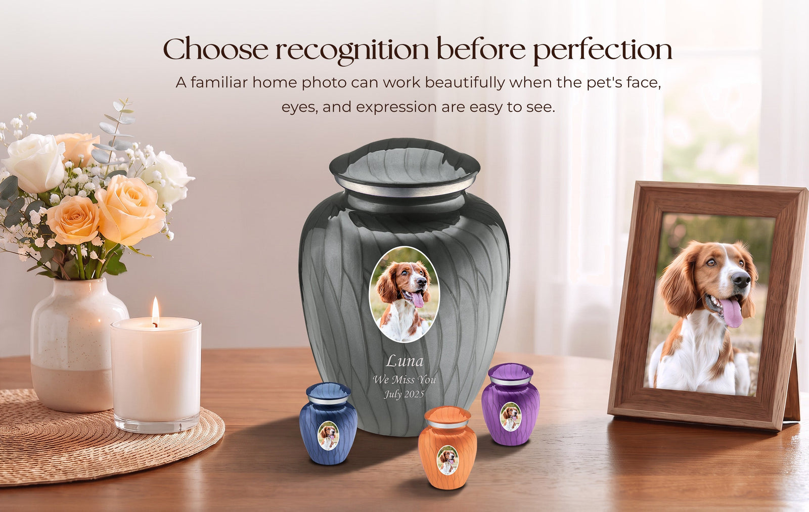 How to Choose a Pet Portrait Urn Photo
