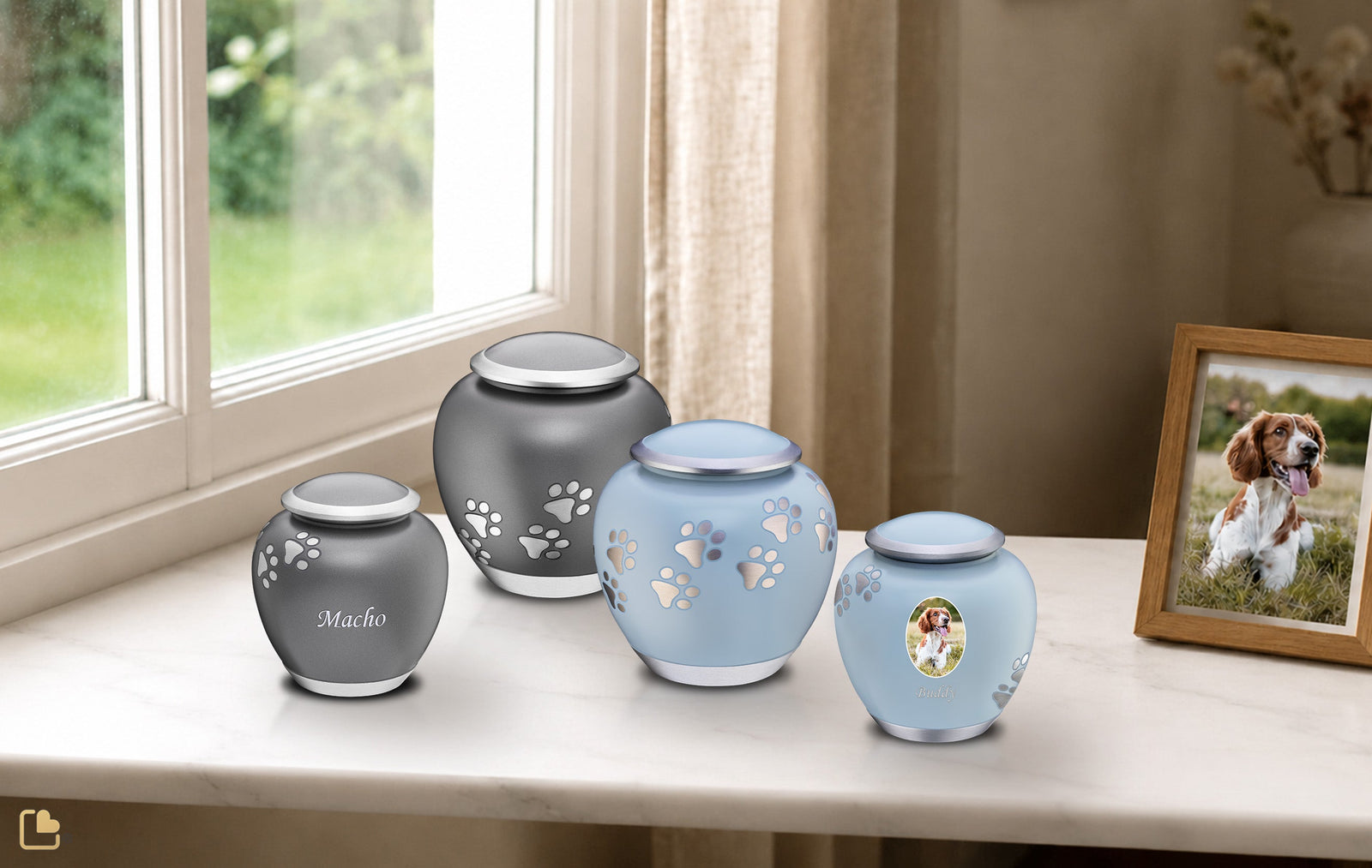 Paw Print Urns and Pet Portrait Urns: Personalization Ideas