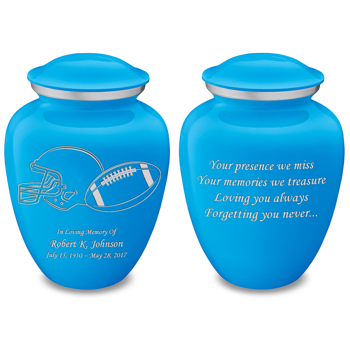 football cremation urn