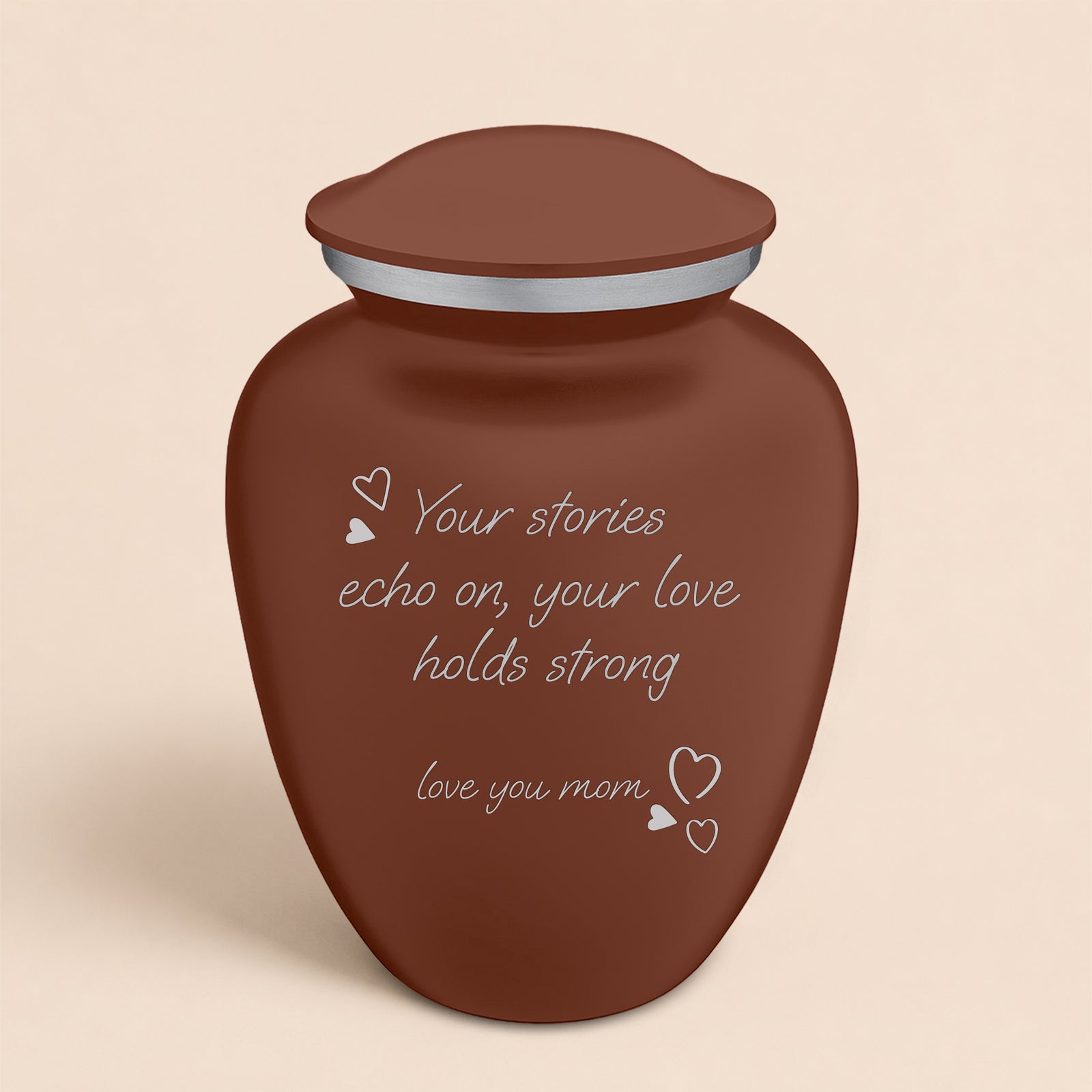 Adult Embrace Handwritten Memorial Cremation Urn