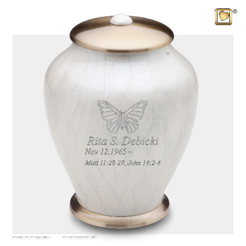 Adult Tall Simplicity Pearl Cremation Urn - COMFORT by LoveUrns