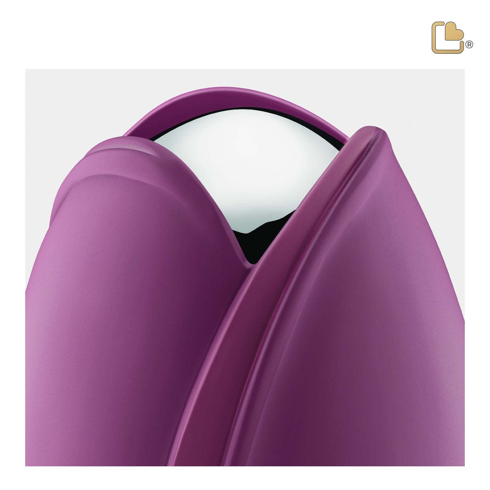 Tulip Standard Adult Urn Purple & Polished Silver