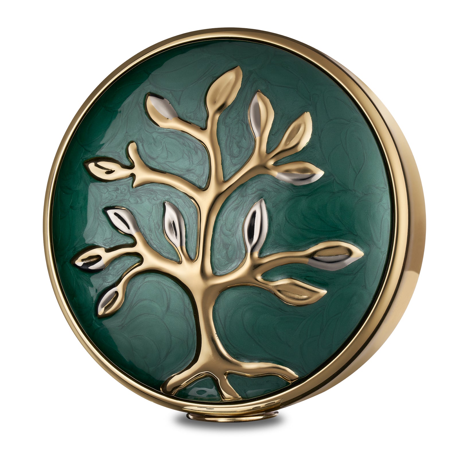Tree of Love Standard Adult Urn Pearl Green & Polished Gold