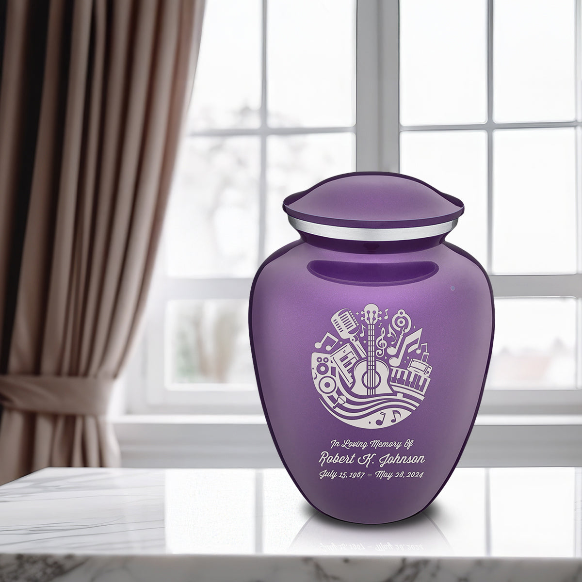 Adult Embrace Purple Music Cremation Urn