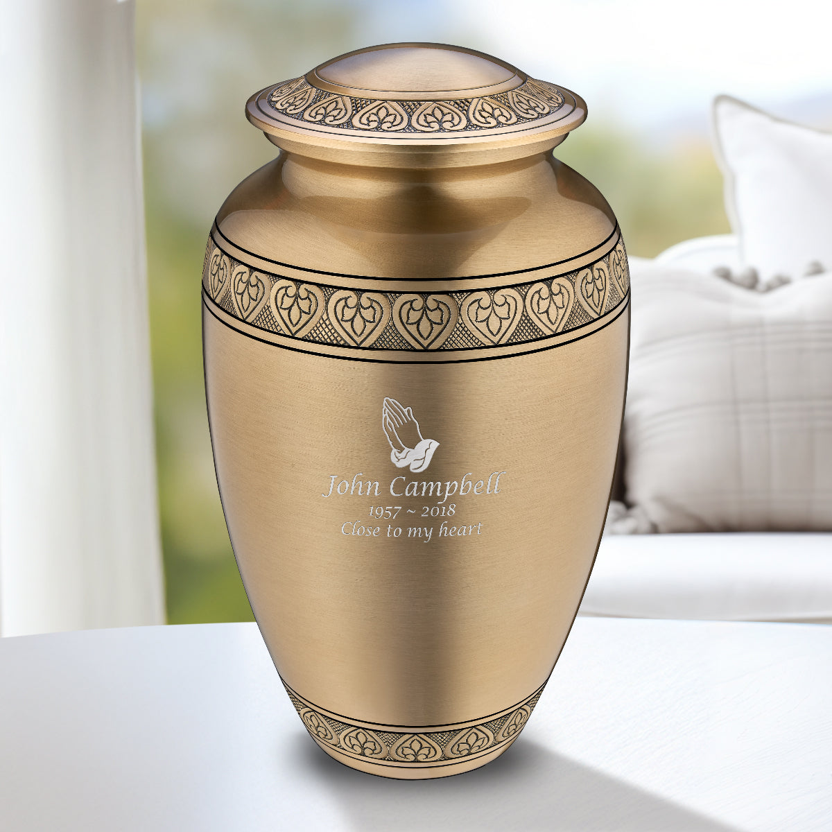 Adult Classic Gold Cremation Urn - COMFORT by LoveUrns