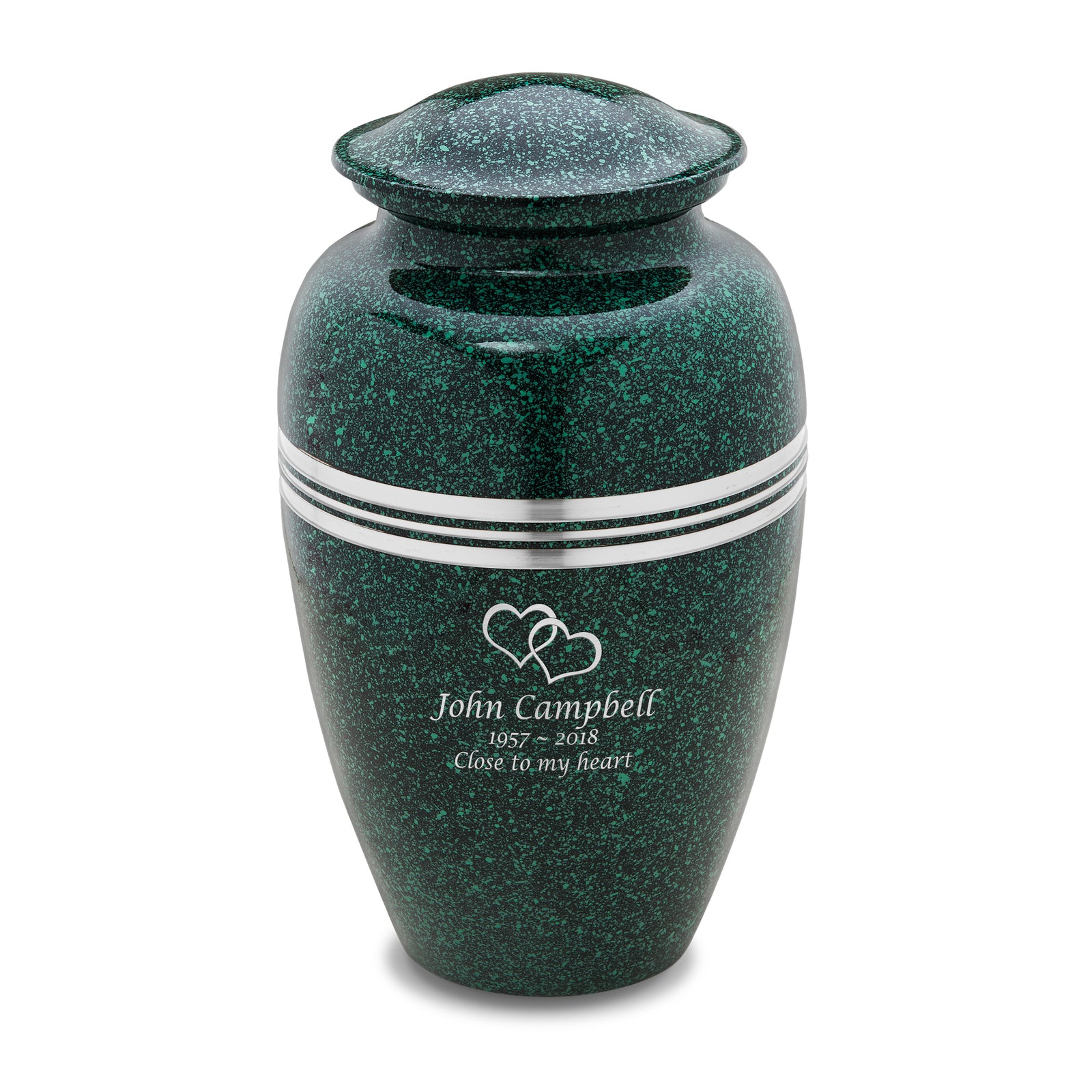 Adult Speckled Emerald Cremation Urn - COMFORT by LoveUrns