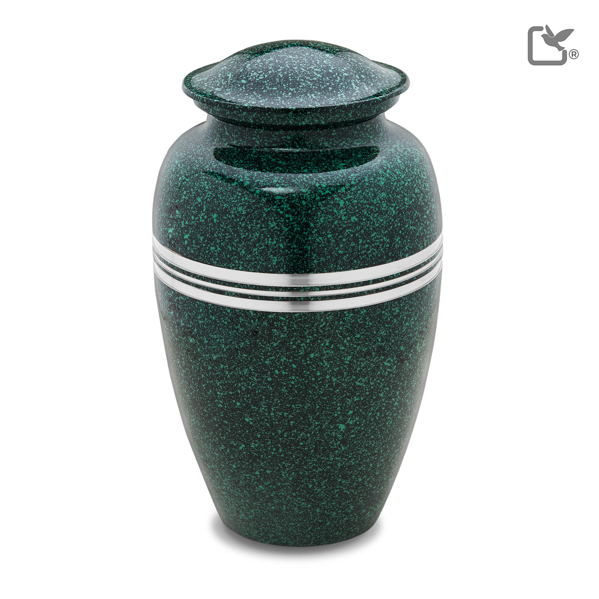 Adult Speckled Emerald Cremation Urn - COMFORT by LoveUrns