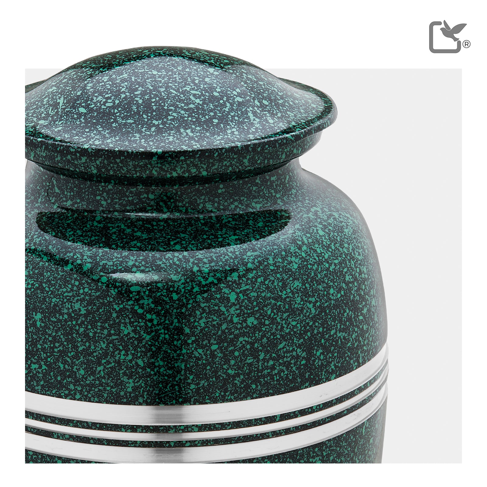 Adult Speckled Emerald Cremation Urn - COMFORT by LoveUrns