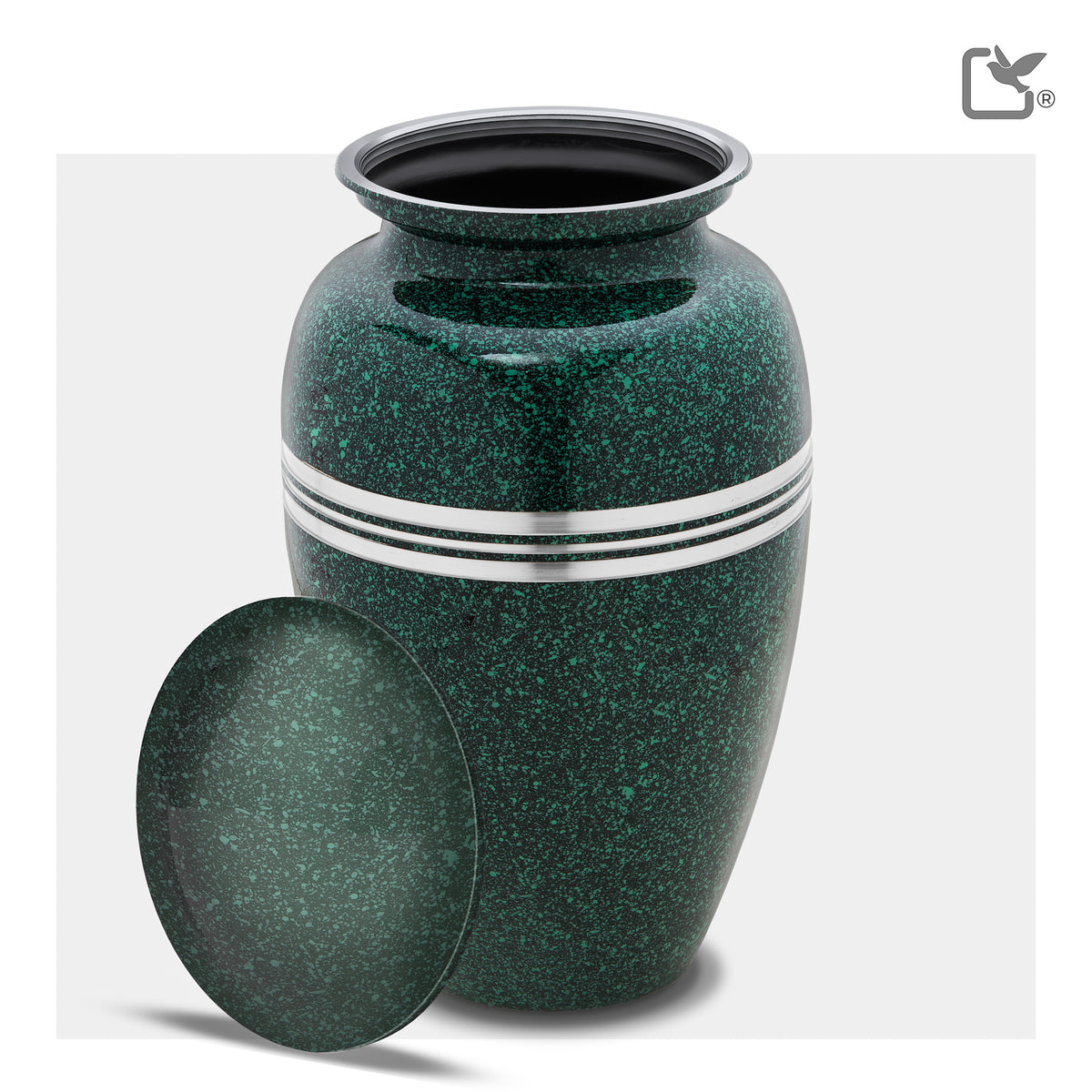 Adult Speckled Emerald Cremation Urn - COMFORT by LoveUrns