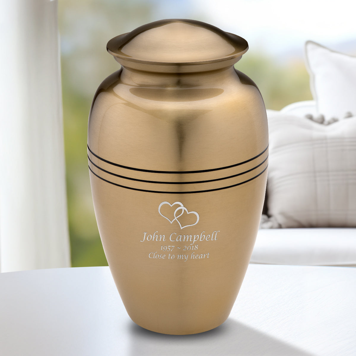 Adult Radiance Gold Cremation Urn - COMFORT by LoveUrns
