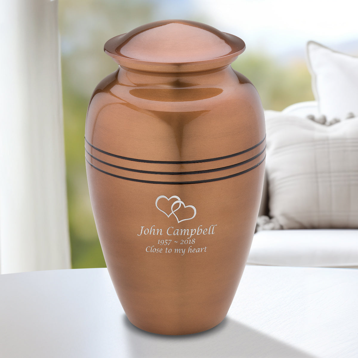 Adult Radiance Copper Cremation Urn - COMFORT by LoveUrns