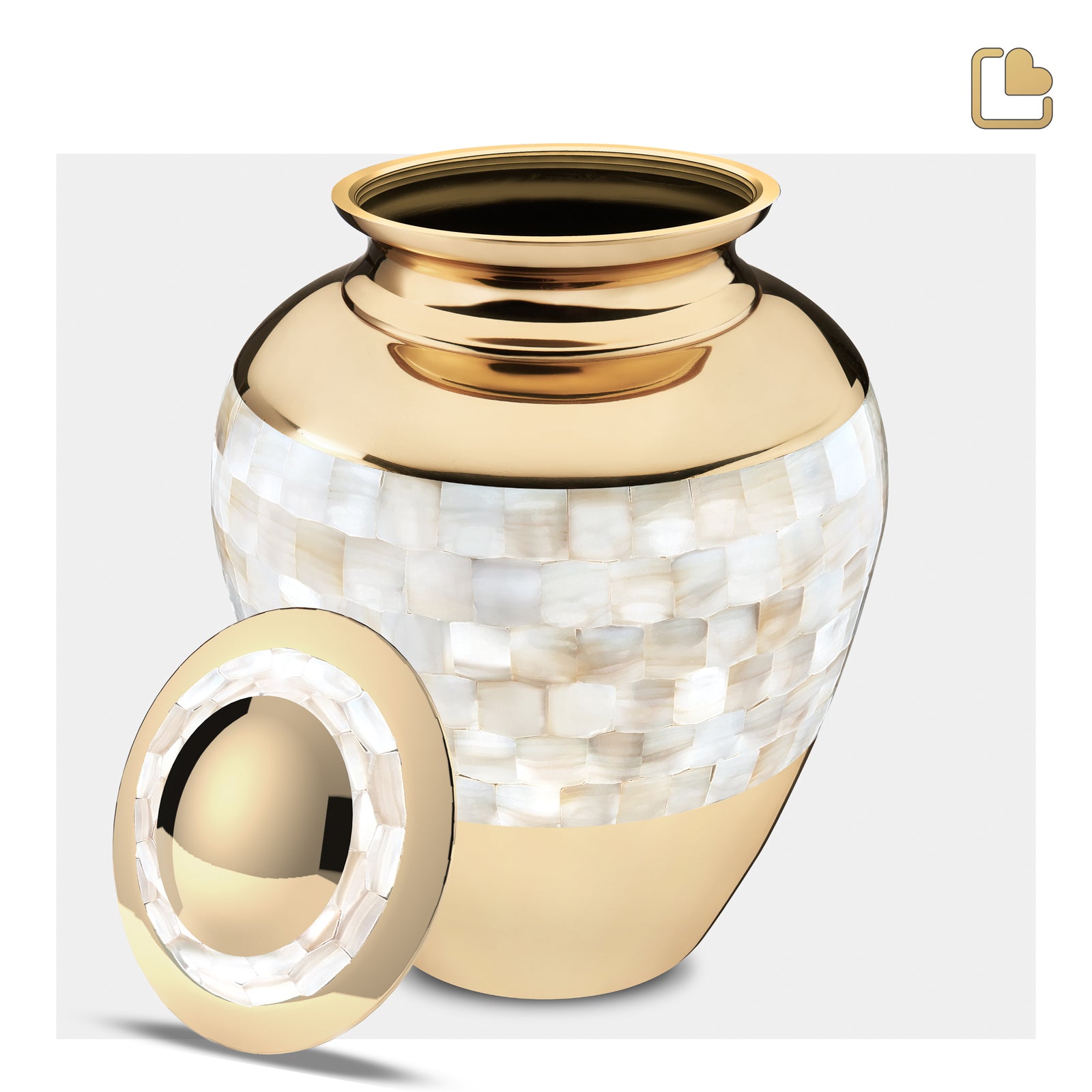 Adult Mother of Pearl Cremation Urn - COMFORT by LoveUrns