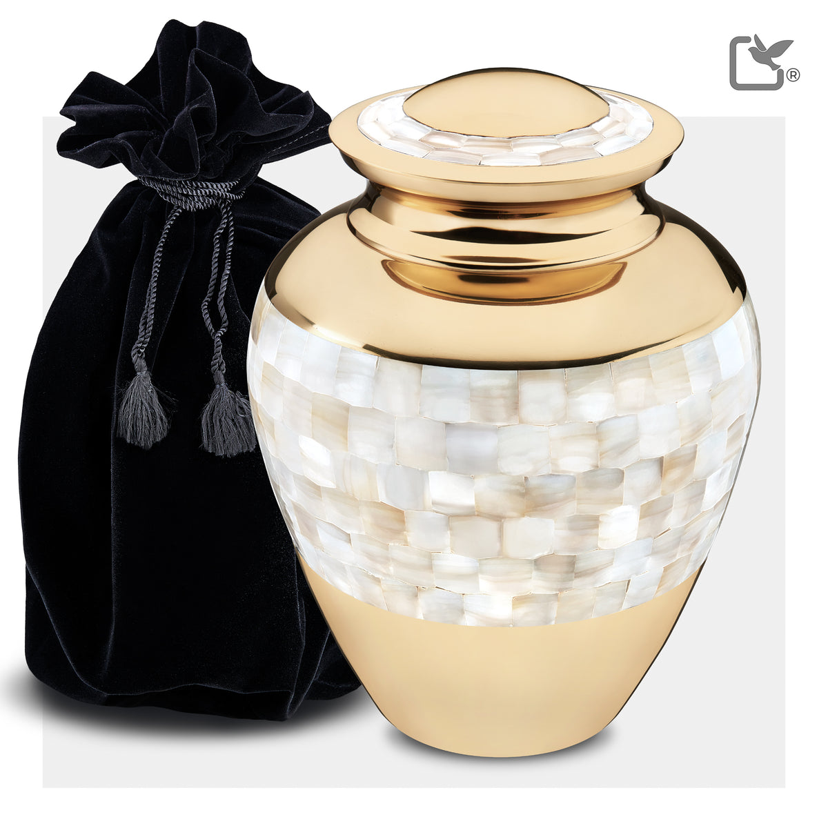 Adult Mother of Pearl Cremation Urn - COMFORT by LoveUrns