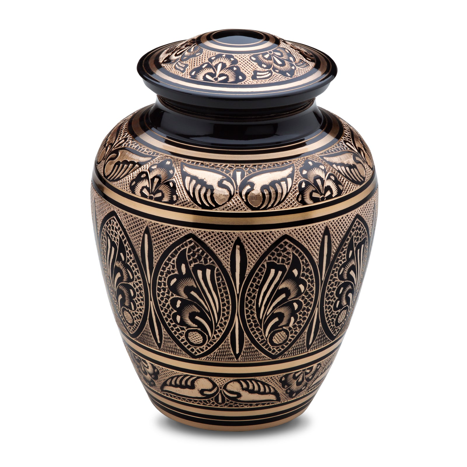 Adult Black & Gold Cremation Urn - COMFORT by LoveUrns