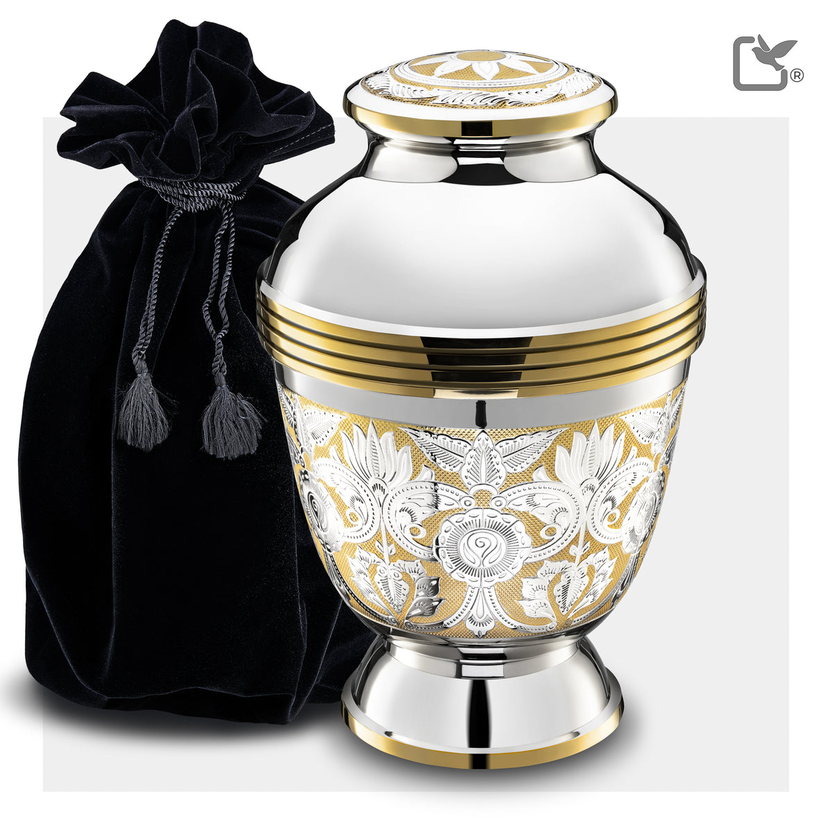 Adult Ornate Floral Cremation Urn - COMFORT by LoveUrns