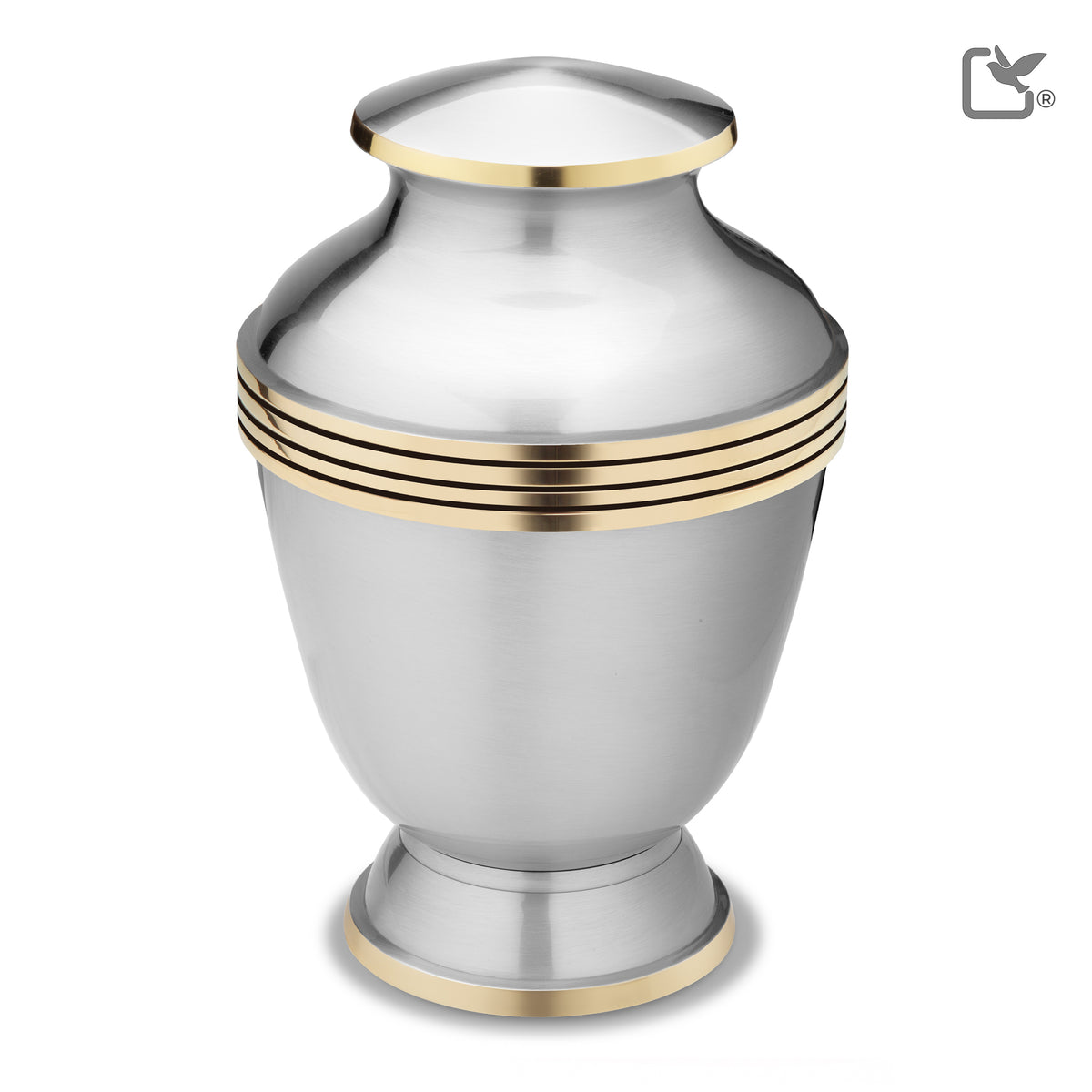 Adult Elegant Pewter Cremation Urn - COMFORT by LoveUrns