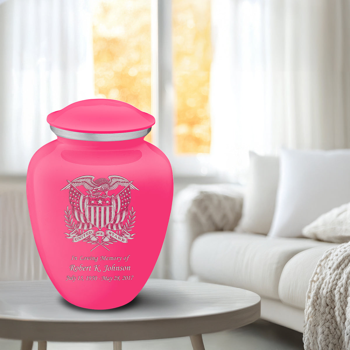 Adult Embrace Bright Pink American Glory Cremation Urn