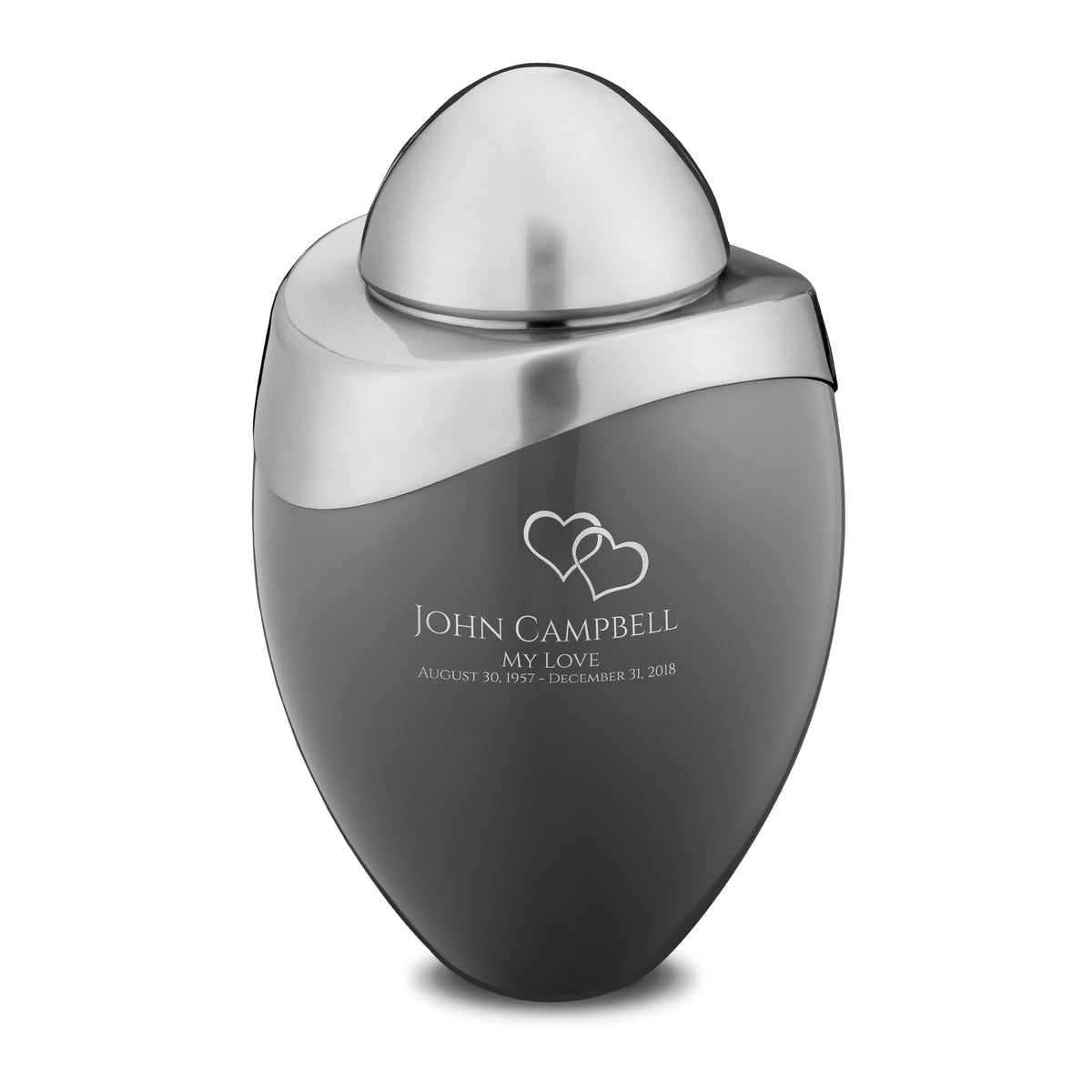 Amore Standard Adult Urn French Grey & Brushed Pewter