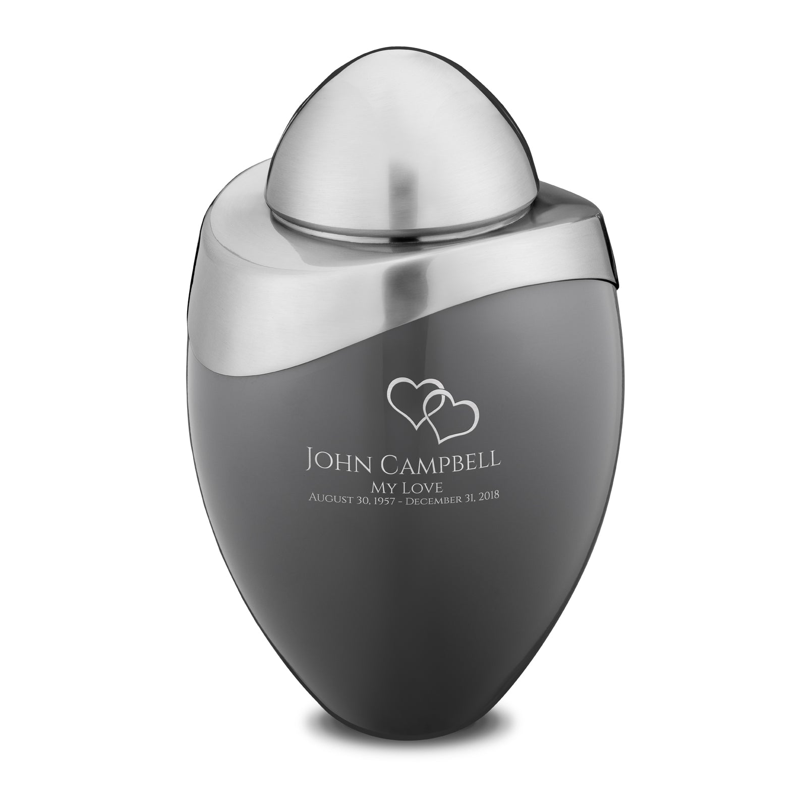 Amore Standard Adult Urn French Grey & Brushed Pewter