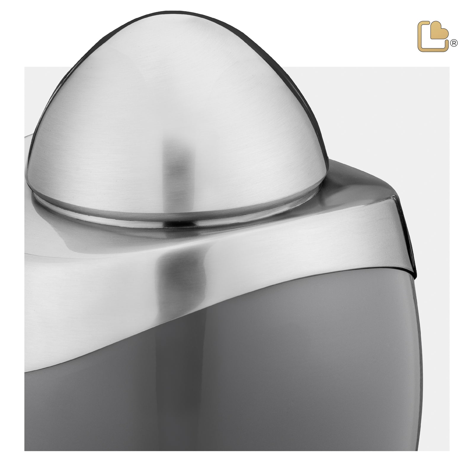 Amore Standard Adult Urn French Grey & Brushed Pewter