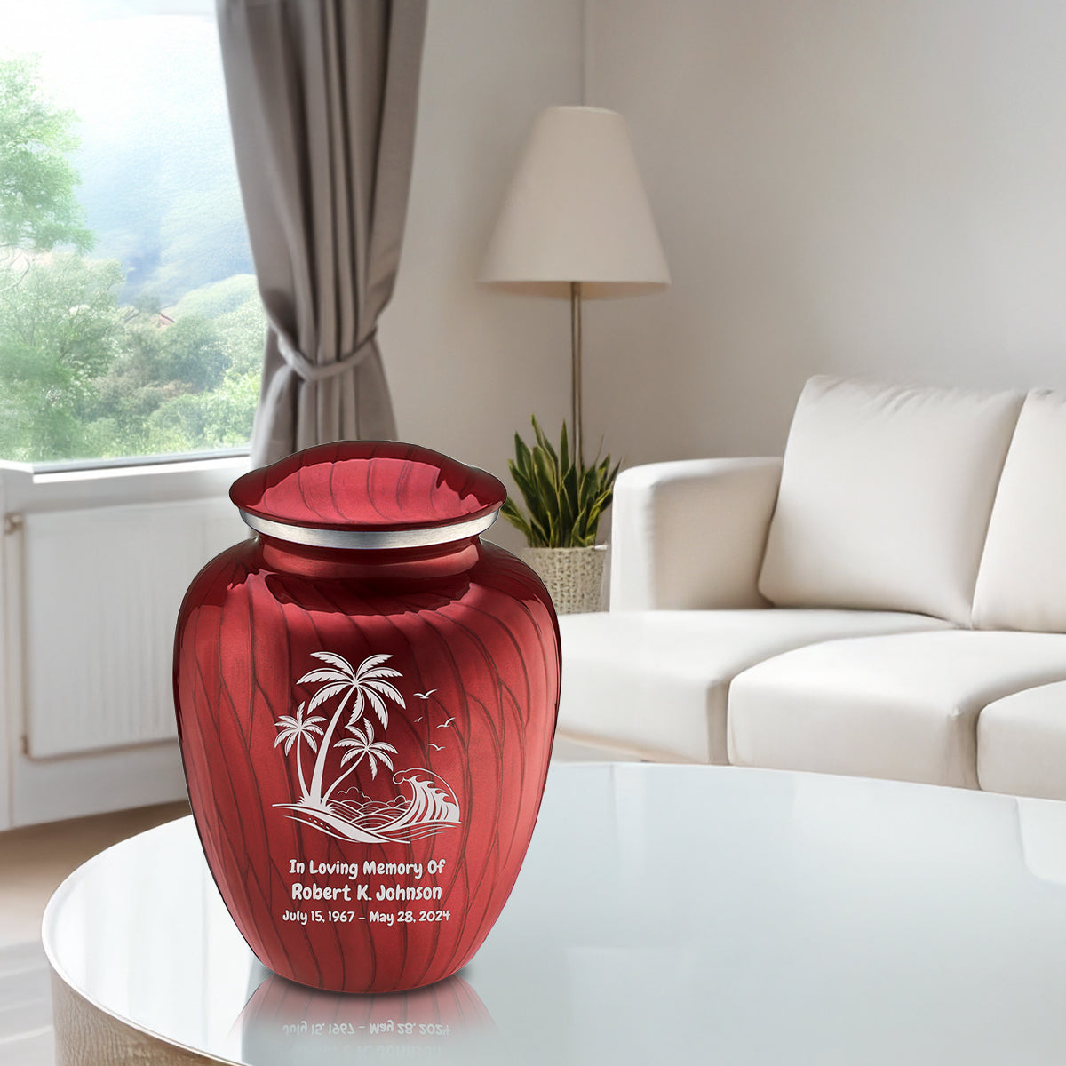Adult Embrace Pearl Candy Red Palm Beach Cremation Urn