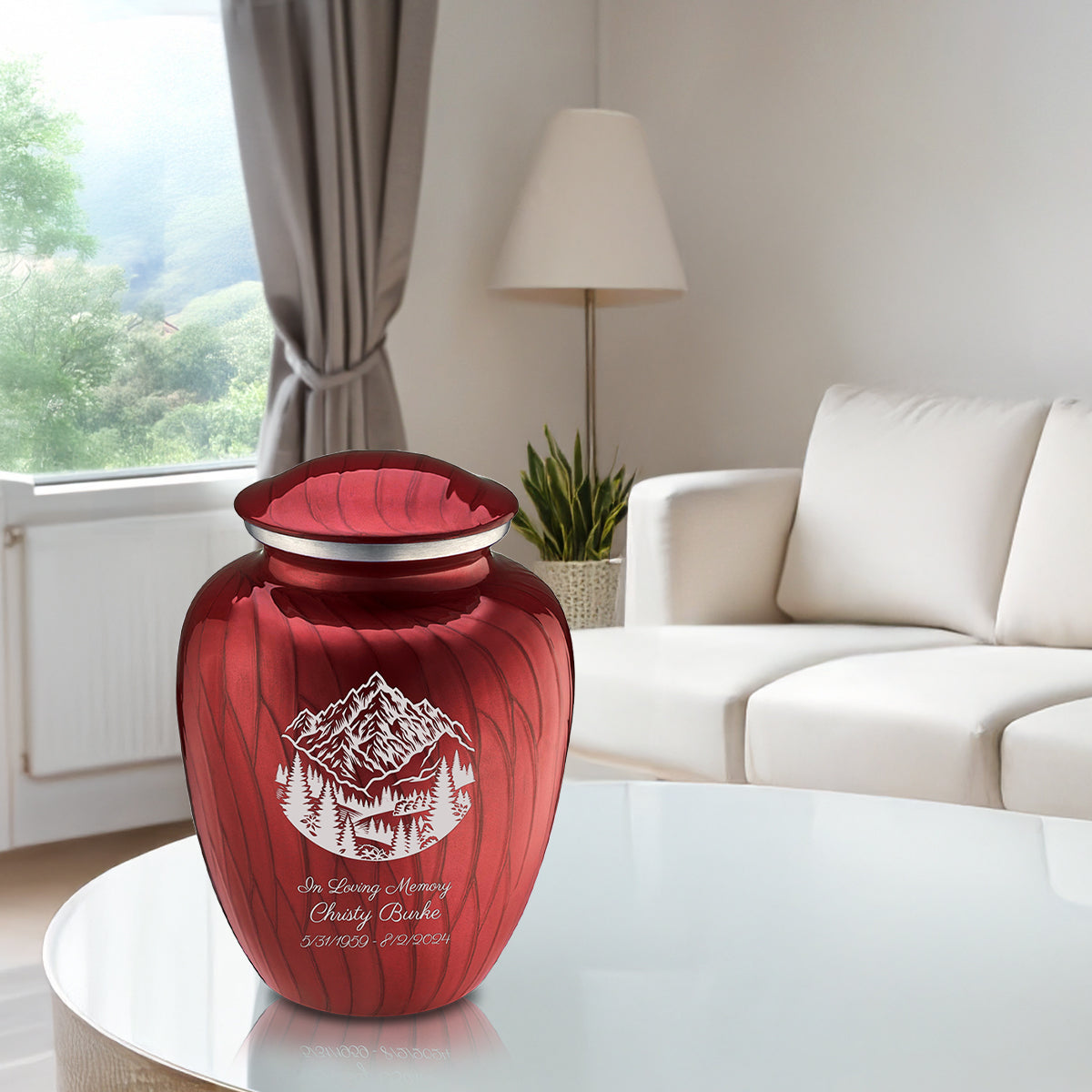 Adult Embrace Pearl Candy Red Rocky Mountains Cremation Urn