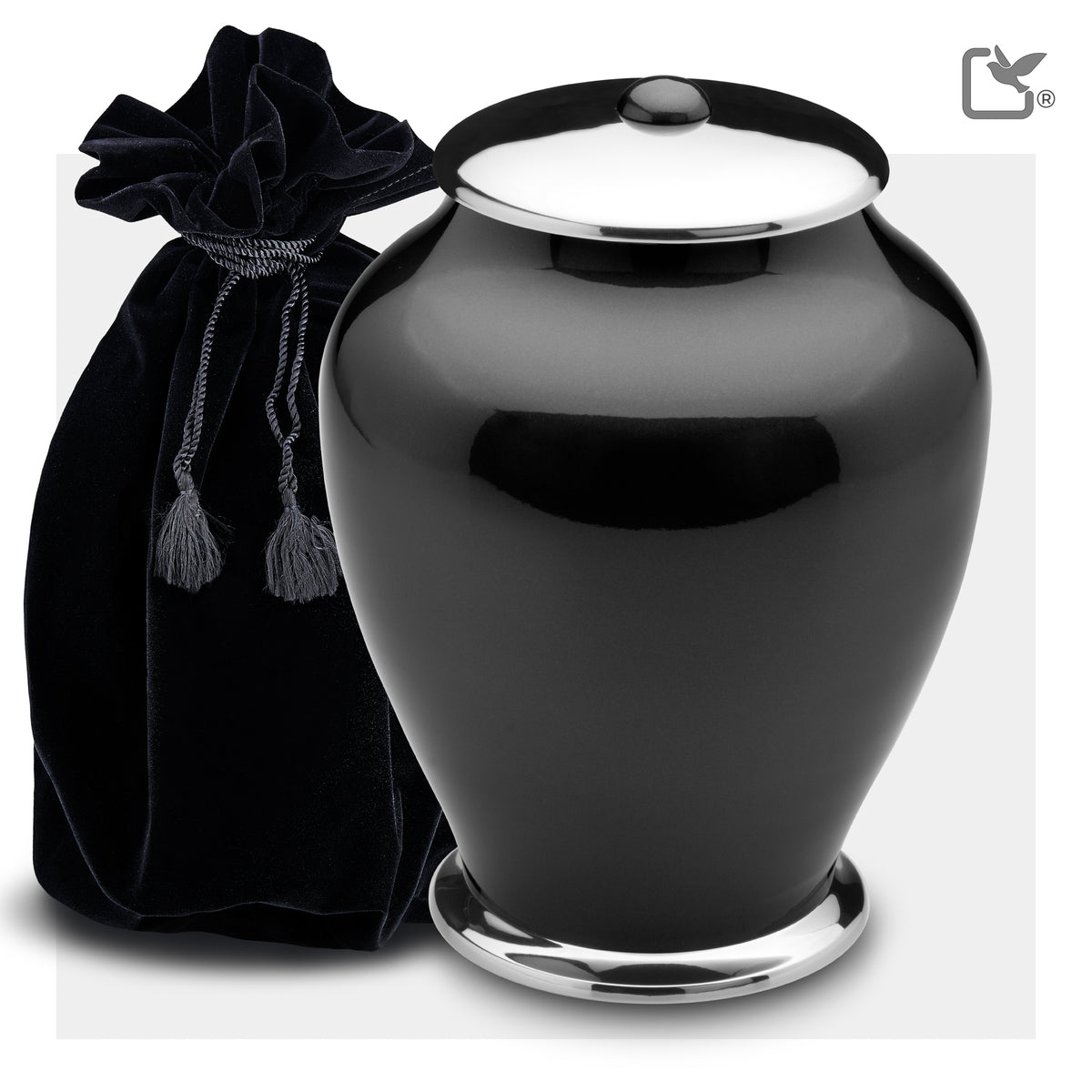 Adult Tall Simplicity Midnight Cremation Urn - COMFORT by LoveUrns