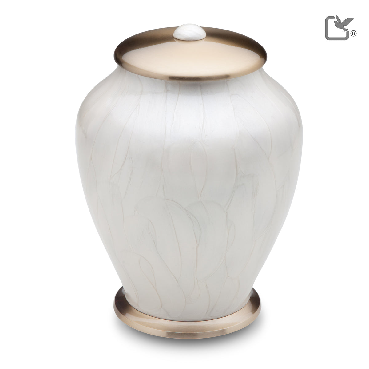Adult Tall Simplicity Pearl Cremation Urn - COMFORT by LoveUrns